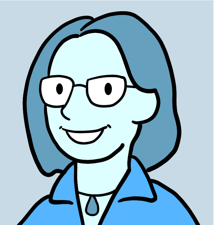 Cartoon of Kim Schrouff